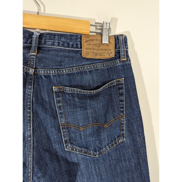 American Eagle AE Blue Original Boot Leg Dark Wash Jeans Men Size 31 EUC - Picture 3 of 7